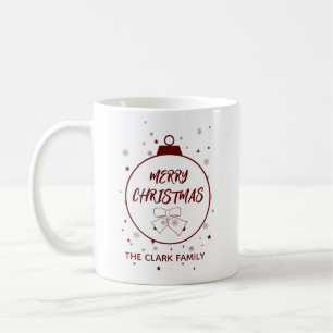 Simple Elegant Modern Red Cute Christmas Coffee Mug