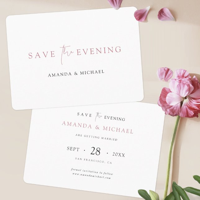 Simple Elegant Modern Save the Evening Save The Date (Creator Uploaded)