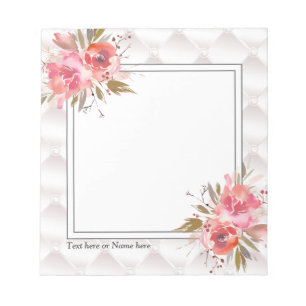simple, elegant, modern, trendy, floral notepad