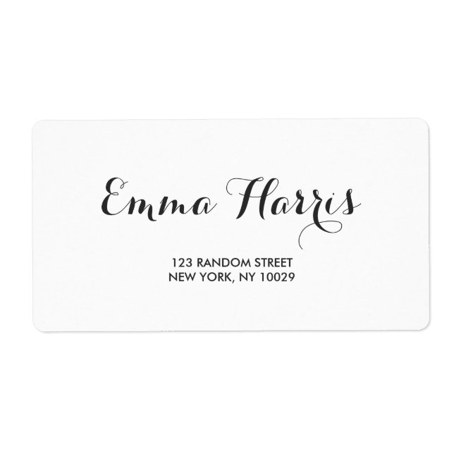 Simple Elegant | Modern Wedding Address Label (Front)