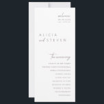 Simple Elegant Modern Wedding Ceremony Program Invitation<br><div class="desc">Design features an handwritten font and modern minimalist design. Designed to coordinate with for the «ESSENTIALS» Wedding Invitation Collection. To change details,  click «Personalise». View the collection link on this page to see all of the matching items in this beautiful design or see the collection here: https://bit.ly/3iNzQAD</div>