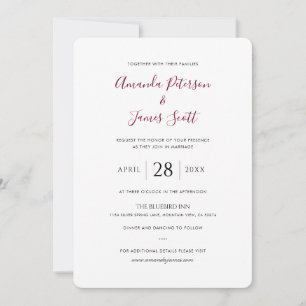 Simple Elegant Modern Wedding Invitation Template 