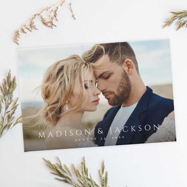Simple Elegant Modern Wedding Photo Guest Book (Creator Uploaded)