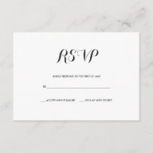 Simple Elegant | Modern Wedding RSVP Card