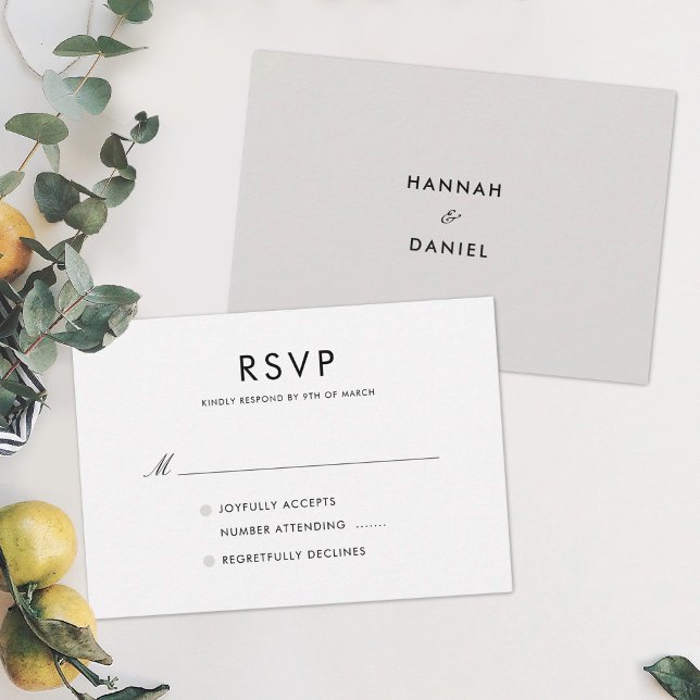 Simple Elegant Modern Wedding RSVP Custom Card (Creator Uploaded)