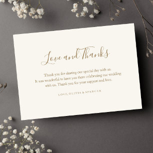 Simple Elegant Modern Wedding Thank You Card