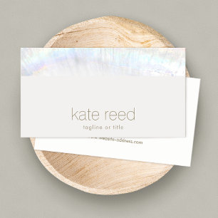 Simple Elegant Modern White Business Card
