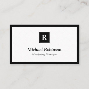 Simple Elegant Monogram - Easy Customisation Business Card