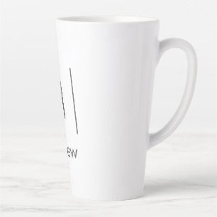 Simple elegant monogram groomsman man lines name latte mug