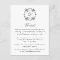 Simple Elegant Monogram in Baroque Frame Details
