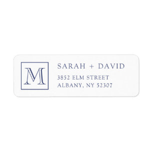 Simple Elegant Monogram Initial Return Address