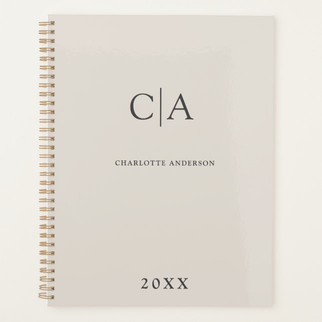Simple, elegant monogram invitation planner (Front)