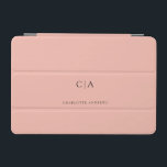 Simple, elegant monogram iPad mini cover<br><div class="desc">Modern,  simple,  elegant monogram ipad,  blush.
Just edit your product in a few minutes. You can change the font/size/colour and position using "further personalise".</div>