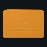 Simple, elegant monogram iPad mini cover<br><div class="desc">Modern,  simple,  elegant monogram ipad,  orange.
Just edit your product in a few minutes. You can change the font/size/colour and position using "further personalise".</div>