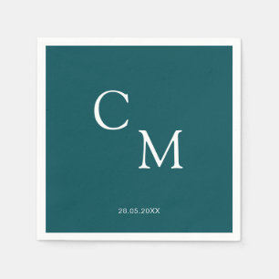 Simple elegant monogram napkin