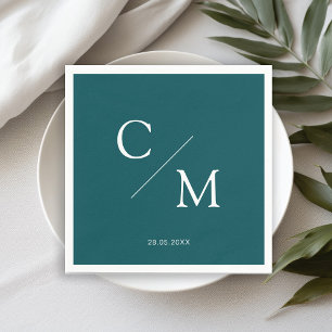 Simple elegant monogram napkin