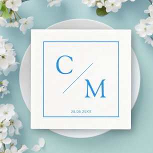 Simple elegant monogram napkin