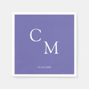 Simple elegant monogram napkin