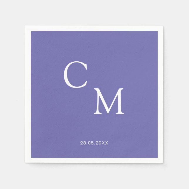 Simple elegant monogram napkin (Front)