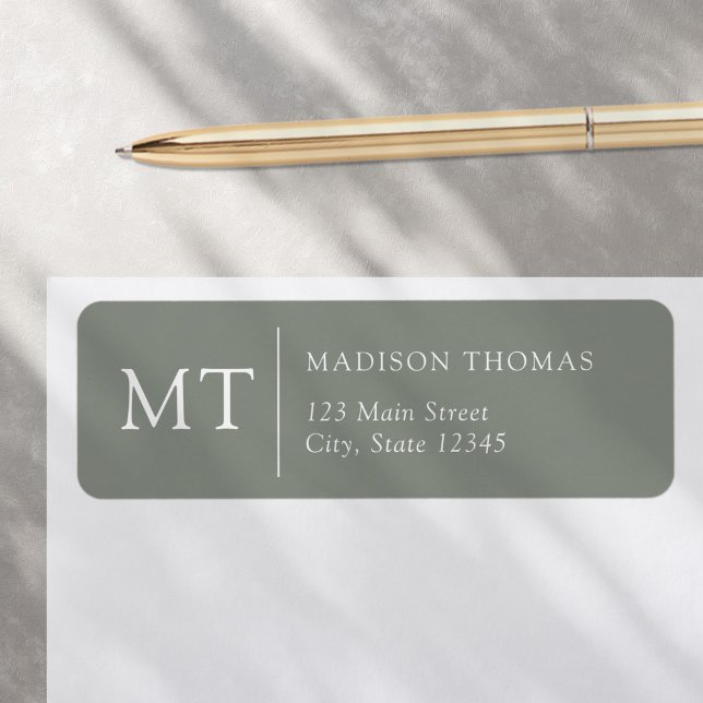 Simple Elegant Monogram Return Address (Creator Uploaded)