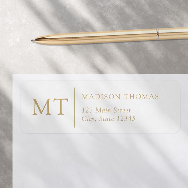 Simple Elegant Monogram Return Address (Creator Uploaded)