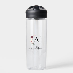 Simple, elegant, monogram  water bottle