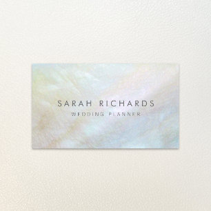 Simple Elegant Mother of Pearl Business Cards