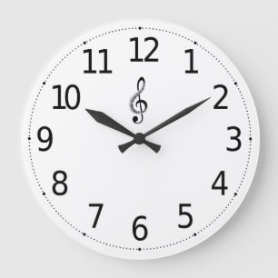 Simple Elegant Music Note Piano Keys   Wall Clock