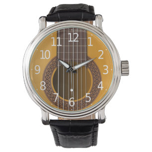 Simple Elegant Musical Guitar   Men's Watch