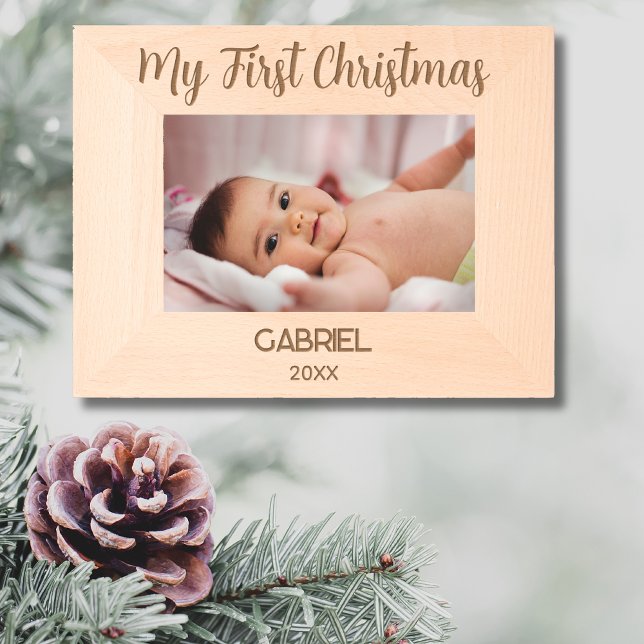 Simple Elegant My First Christmas Etched Frames (Creator Uploaded)