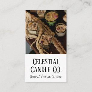 Simple Elegant Natural Artisan Candle Company Business Card