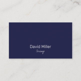Simple Elegant Navy Business Card
