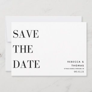 simple elegant non photo save the date