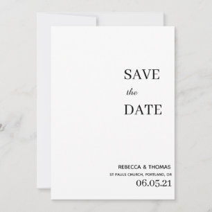 simple elegant non photo save the date