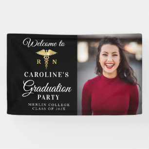 simple elegant nursing graduation Banner