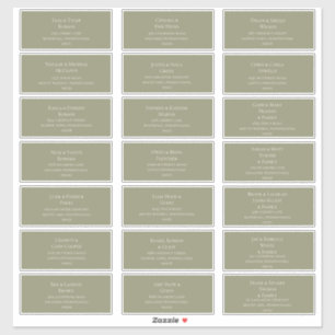 Simple Elegant   Olive Green Guest Address Labels