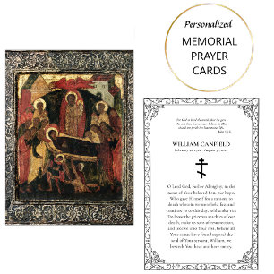 Simple, Elegant Orthodox Funeral Prayer Card      