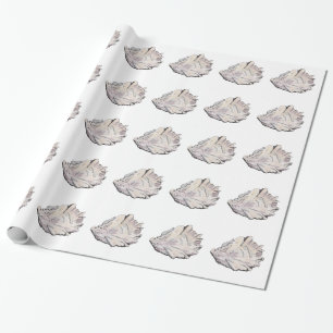 Simple Elegant Oyster Watercolor Wrapping Paper