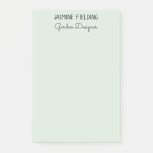 Simple Elegant Pale Sage Green Garden Designer Post-it Notes