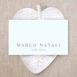 Simple Elegant Pastel Blue Professional Business Card