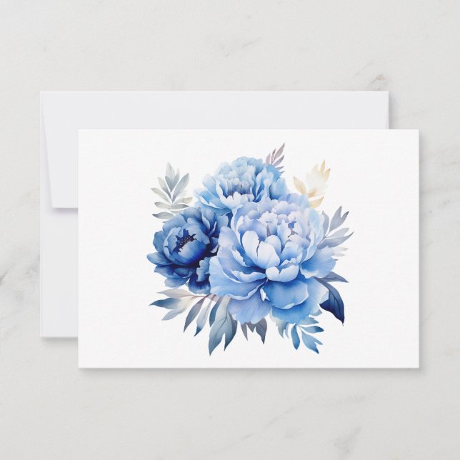 Simple Elegant Pastel Floral Bouquet Flat Card (Front)