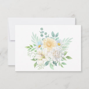 Simple Elegant Pastel Floral Bouquet Flat Card