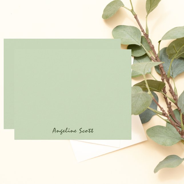 Simple Elegant Pastel Green Card (Creator Uploaded)