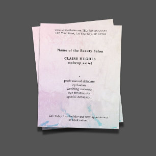 Simple Elegant Pastel Makeup Artist  Flyer