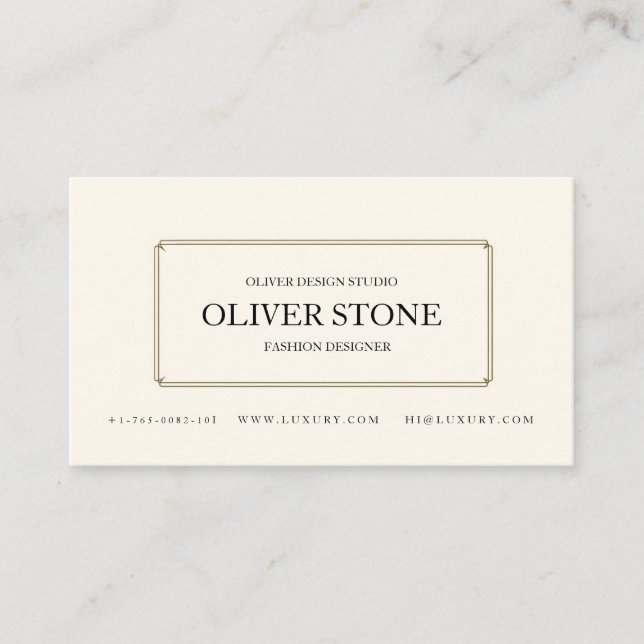 Simple Elegant Pastel Minimalist Luxury Business Card (Front)