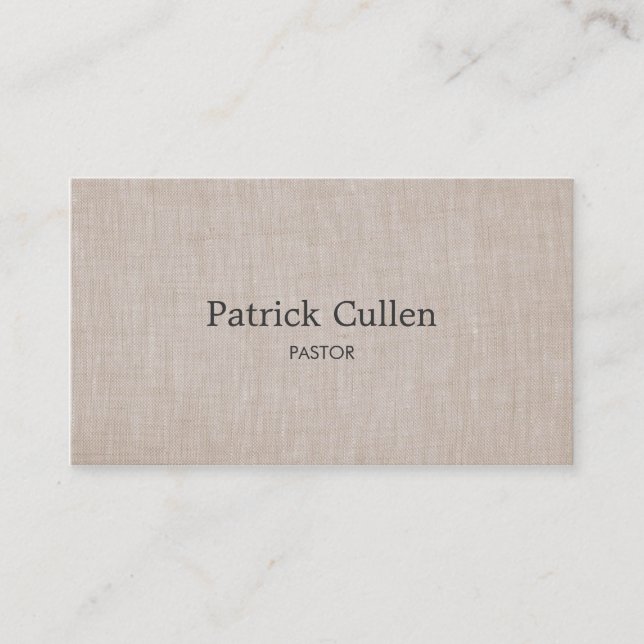 Simple Elegant Pastor | Priest Business Card (Front)