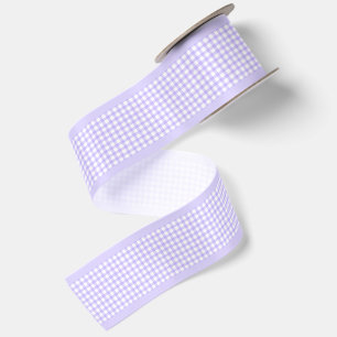 Simple Elegant Periwinkle Cottagecore Gingham Satin Ribbon