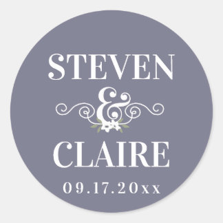 Simple Elegant Personalised Wedding Envelope Seal