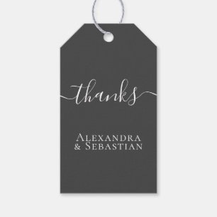 Simple Elegant Personalised Wedding Thank You Gift Tags