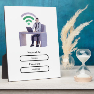 Simple Elegant Personalised Wifi Network Password Plaque